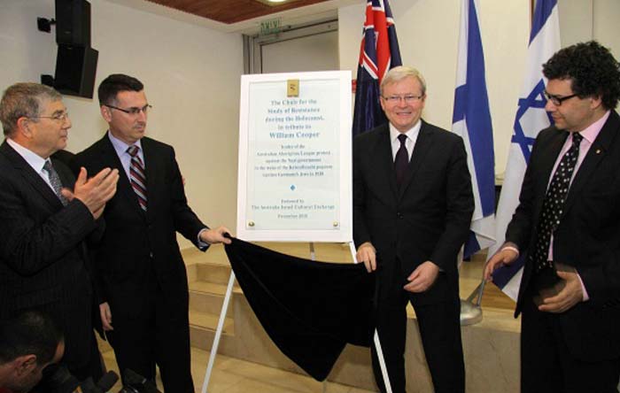 Cooper Memorial Rudd Unveils Dec 10 Israel