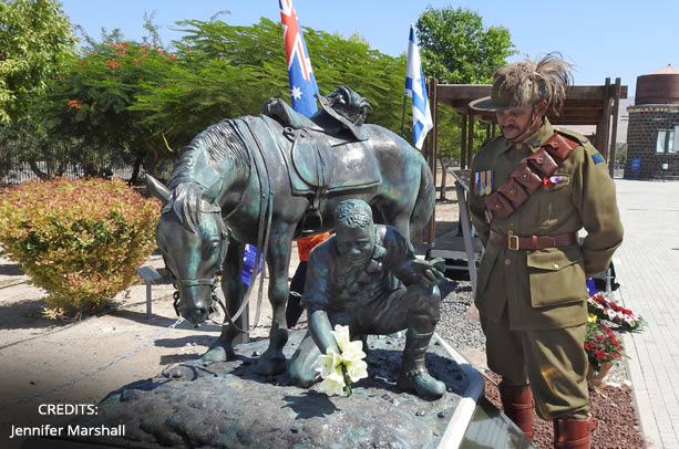 Indigenous Light Horsemen Honoured at  Tzemach, Israel with Statue